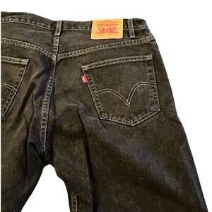 Levi's Charcoal Relaxed Fit 505 Jeans for Men 36x32 straight leg  Black wash